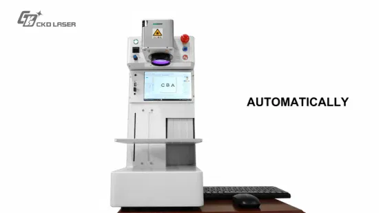 Mini machine de marquage laser à fibre à mise au point automatique de bureau portable pour la gravure d'étiquettes de nom en métal